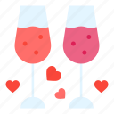 wine, glass, heart, romance, valentines, day, valentine