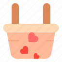basket, love, heart, romance, valentines, day, valentine