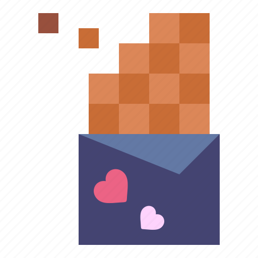 Chocolate, sweet, heart, romance, valentines, day, valentine icon - Download on Iconfinder