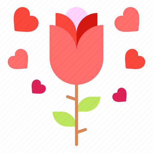 Flower, red, heart, romance, valentines, day, valentine icon - Download on Iconfinder