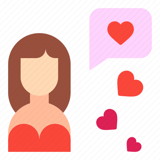 Female, chat, heart, romance, valentines, day, valentine icon - Download on Iconfinder