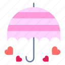 umbrella, protection, heart, romance, valentines, day, valentine