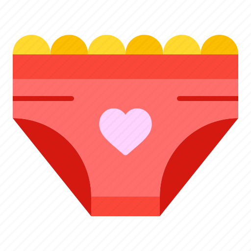 Underwear, garment, panty, heart, romance, valentines, day icon - Download on Iconfinder