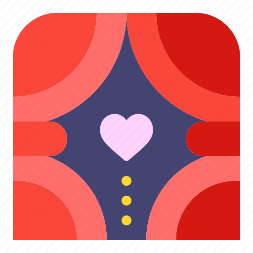 Curtain, love, heart, romance, valentines, day, valentine icon - Download on Iconfinder