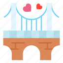 bridge, heart, romance, valentines, day, valentine