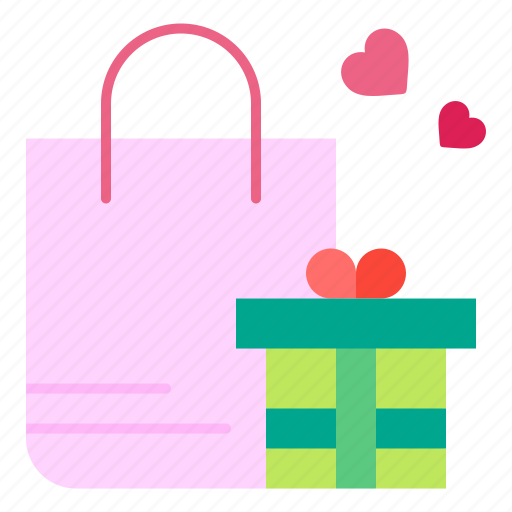 Shopping, bag, gift, box, heart, romance, valentines icon - Download on Iconfinder