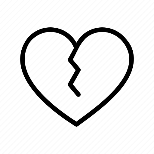 Love, broken, heart, breakup, crack, divorce icon - Download on Iconfinder