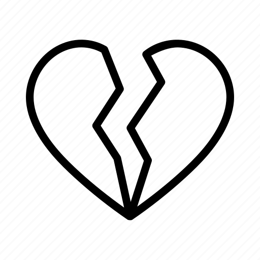 Love, broken, heart, breakup, divorce, crack icon - Download on Iconfinder