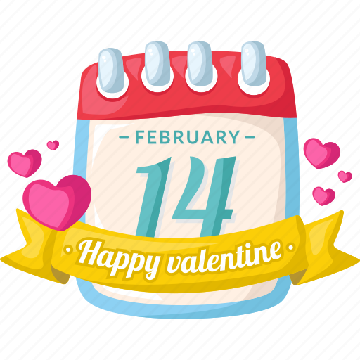 Valentine, calendar, valentines, appointment, romance icon - Download on Iconfinder