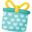 valentine, sticker, gift box, love, romance, valentines, heart 