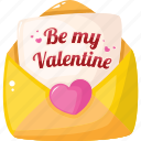 valentine, sticker, mail, letter, message, love, heart