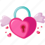valentine, sticker, lock, padlock, love, heart 