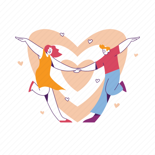 Couple, love, family, people, heart, valentine, romantic illustration - Download on Iconfinder