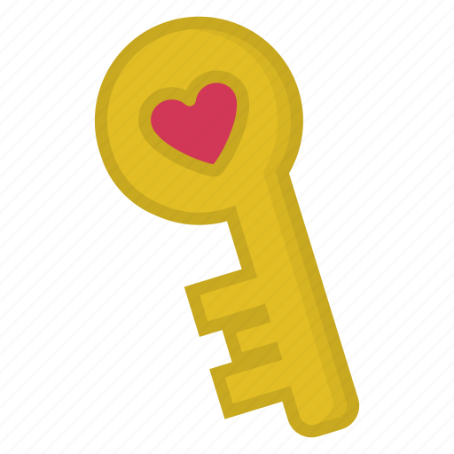 Heart, key, love, unlock, valentine icon - Download on Iconfinder