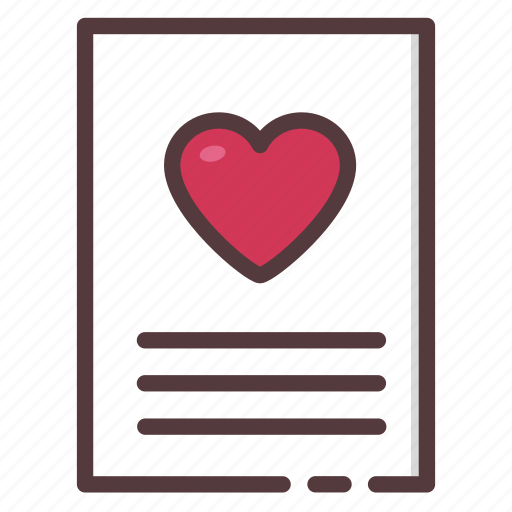 Letter, love, love note, message, note, valentine icon - Download on Iconfinder