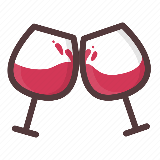 Cheers, date night, drinking, love, party, romantic, wine glass icon - Download on Iconfinder