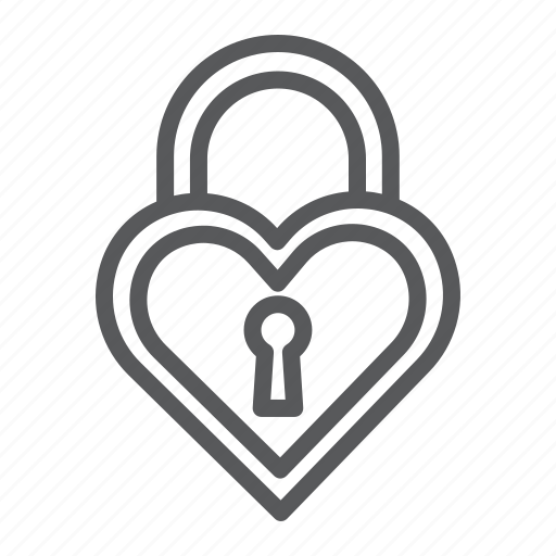 Heart, keyhole, lock, love, padlock, secure, shape icon - Download on Iconfinder