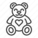 animal, bear, child, heart, plush, teddy, toy
