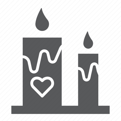 Candle, candles, candlestick, heart, love, romance, romantic icon - Download on Iconfinder