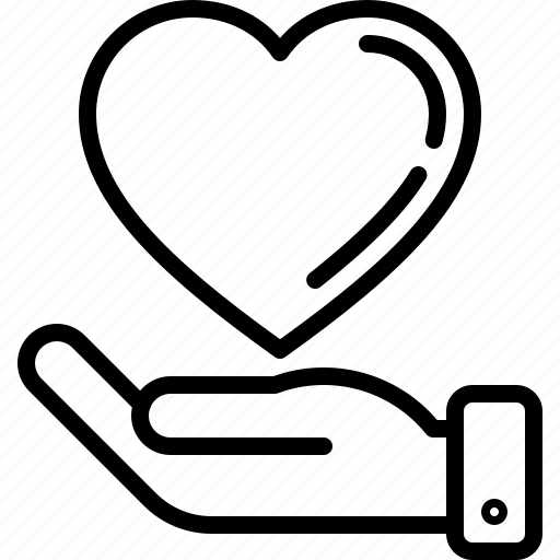 Heart, hand, valentine, care, health, love, friendship icon - Download on Iconfinder