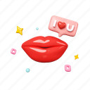 valentine, heart, mouth, lips, love, lipstick, romance, makeup