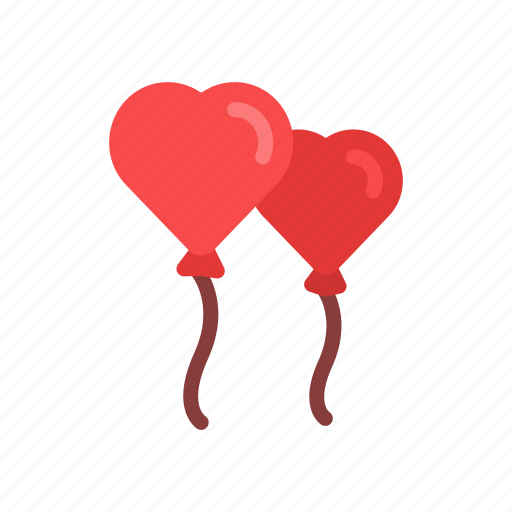 Ballons, couple, heart, romantic, tail, valentine, valentine's day icon - Download on Iconfinder
