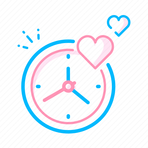 Alarm, clock, dating, heart, love, romance, time icon - Download on Iconfinder