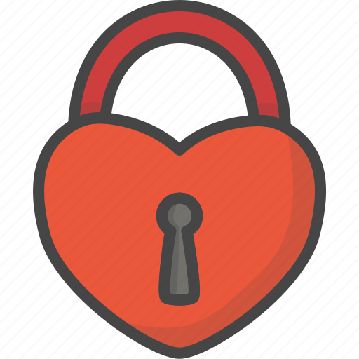 Colored, day, holiday, holidays, lock, love, valentines icon - Download on Iconfinder