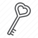 heart, key, lock, love, security, shape, valentine