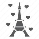 architecture, eiffel, famous, france, heart, paris, tower
