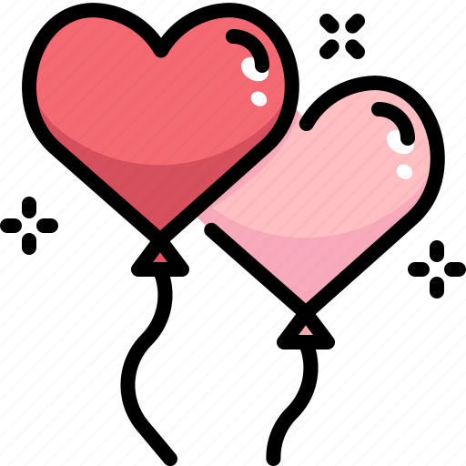 Balloon, birthday, decoration, heart, party, romantic, valentine icon - Download on Iconfinder