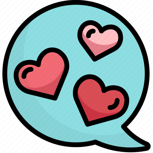 Bubble, chat, communication, heart, love, talk, valentine icon - Download on Iconfinder