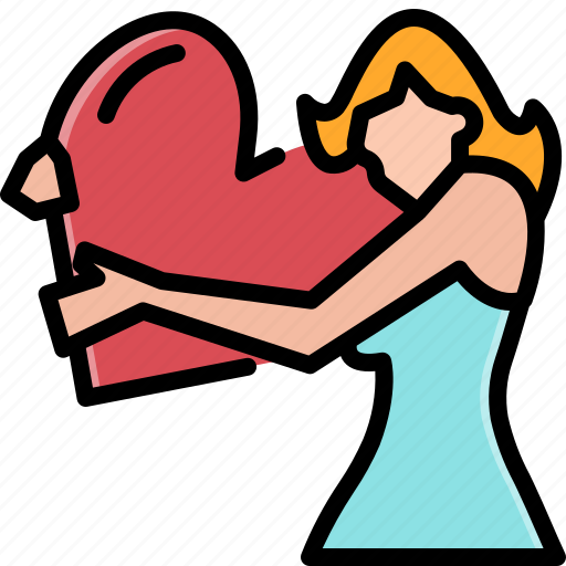 Avatar, heart, hug, love, romantic, valentine, woman icon - Download on Iconfinder