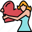 avatar, heart, hug, love, romantic, valentine, woman 