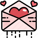 email, envelope, heart, letter, love, mesage, valentine