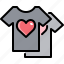 cloth, couple, fashion, heart, love, shirt, valentine 