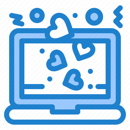 Heart, laptop, love, romance icon - Download on Iconfinder