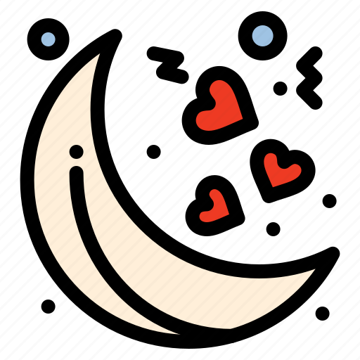 Moon, night, valentines icon - Download on Iconfinder