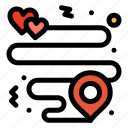 heart, location, pin