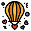 air, balloon, hot, love, valentine 