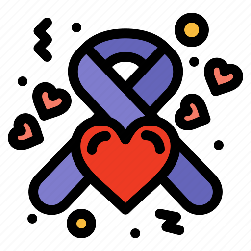 Donation, health, heart, ribbon icon - Download on Iconfinder