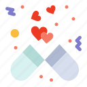 capsule, dose, heart, love, medicine