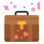bag, briefcase, love 