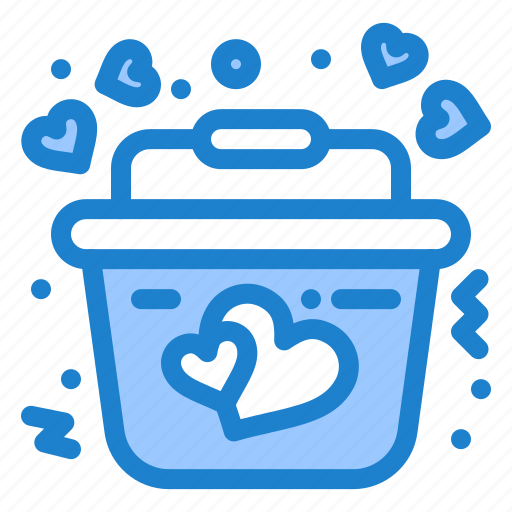Basket, heart, love, romantic icon - Download on Iconfinder