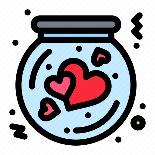 Bottle, box, flask, heart, love, thrift icon - Download on Iconfinder
