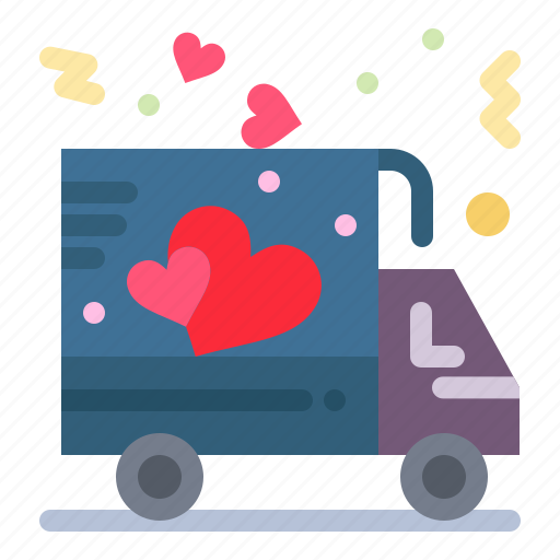 Delivery, love, shipping, truck icon - Download on Iconfinder