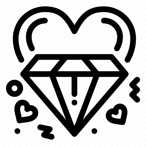 Diamond, heart, love, marriage, wedding icon - Download on Iconfinder
