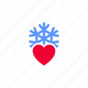 valentines day, snowflake, love, heart shape, cold, romantic, sign, christmas, winter