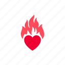 valentines day, love, heart shape, fire flame, hot, burn, romantic, passion