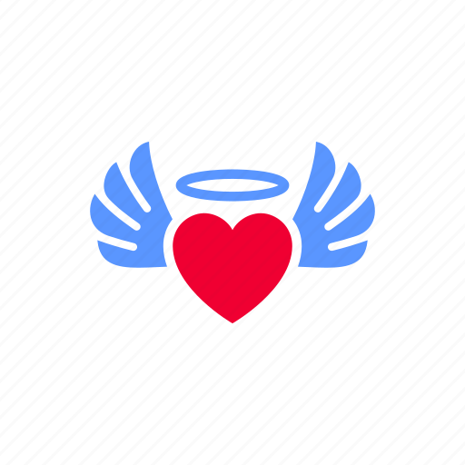 Valentines day, angel, halo, love, heart shape, wings, romantic icon - Download on Iconfinder